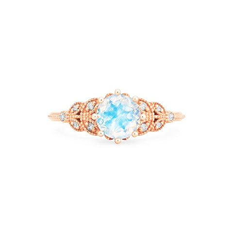 [Kerensa] Classic Floral Engagement Ring in Moonstone Women's Ring michelliafinejewelry