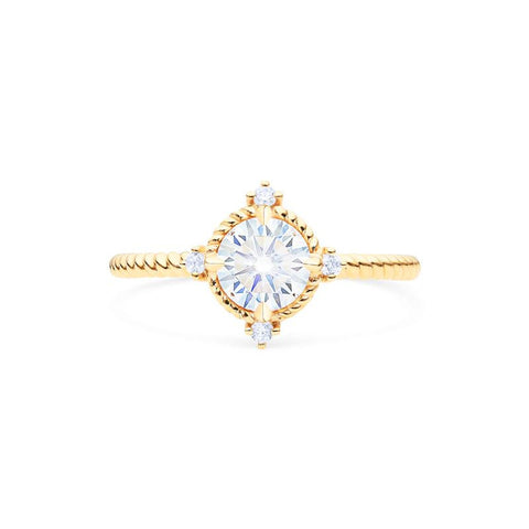 [Stella] Aura of Galaxy Engagement Ring in Diamond / Moissanite Women's Ring michelliafinejewelry   