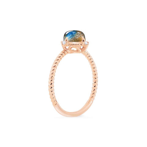 [Stella] Aura of Galaxy Engagement Ring in Labradorite Women's Ring michelliafinejewelry   