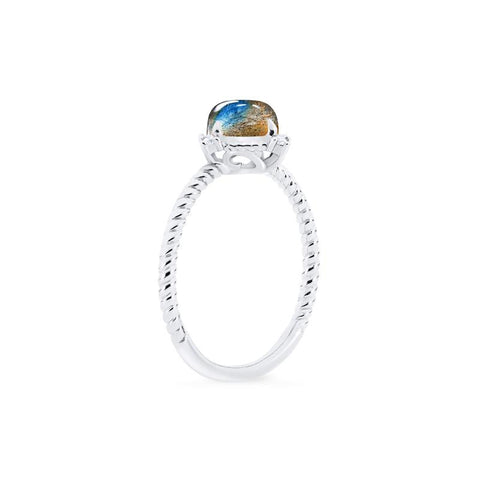 [Stella] Aura of Galaxy Engagement Ring in Labradorite Women's Ring michelliafinejewelry   