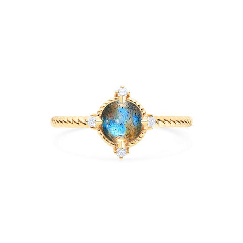 [Stella] Aura of Galaxy Engagement Ring in Labradorite Women's Ring michelliafinejewelry   