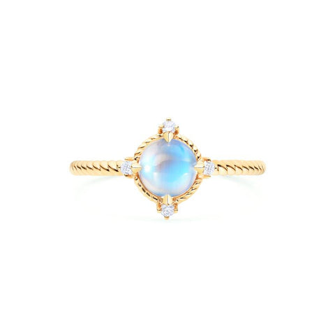 [Stella] Aura of Galaxy Engagement Ring in Moonstone Women's Ring michelliafinejewelry   
