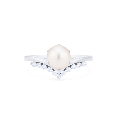 [Diane] Moonwake Ring in Akoya Pearl Women's Ring michelliafinejewelry   
