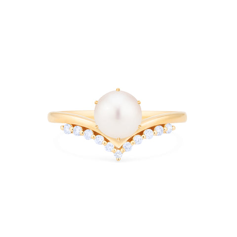 [Diane] Moonwake Ring in Akoya Pearl Women's Ring michelliafinejewelry   