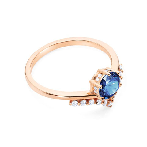 [Diane] Moonwake Engagement Ring in Blue Sapphire Women's Ring michelliafinejewelry