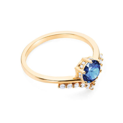 [Diane] Moonwake Engagement Ring in Blue Sapphire Women's Ring michelliafinejewelry