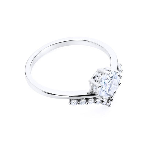 [Diane] Moonwake Engagement Ring in Diamond / Moissanite Women's Ring michelliafinejewelry   