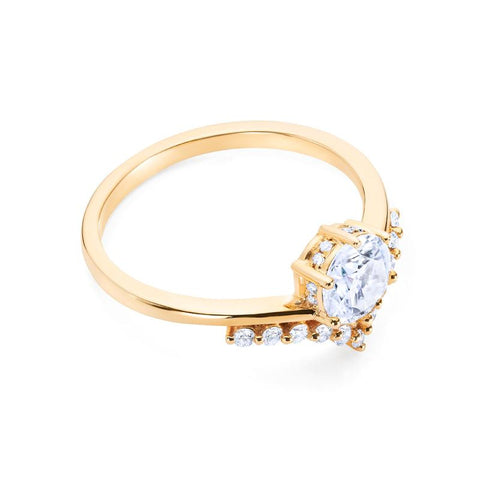 [Diane] Moonwake Engagement Ring in Diamond / Moissanite Women's Ring michelliafinejewelry   