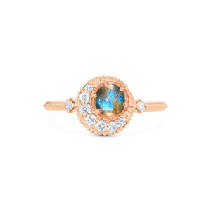 [Luna] Crescent Moon Ring in Labradorite Women's Ring michelliafinejewelry   