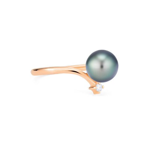 [Aisha] Moonrise Ring in Tahitian Pearl Women's Ring michelliafinejewelry   
