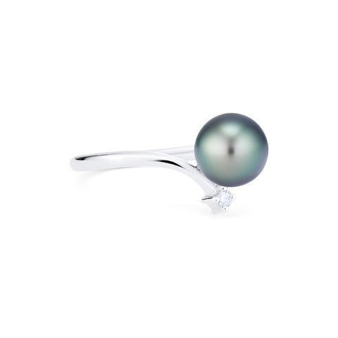 [Aisha] Moonrise Ring in Tahitian Pearl Women's Ring michelliafinejewelry   