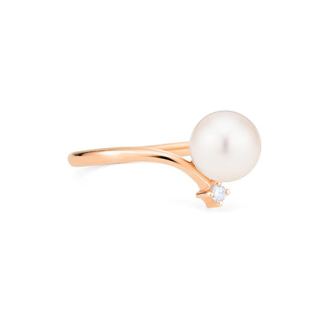 [Aisha] Moonrise Ring in Akoya Pearl Women's Ring michelliafinejewelry   