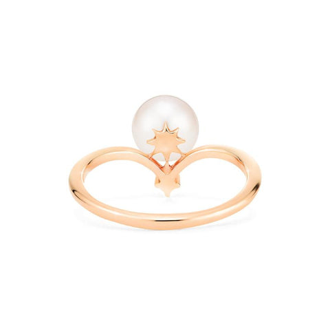 [Aisha] Moonrise Ring in Akoya Pearl Women's Ring michelliafinejewelry   