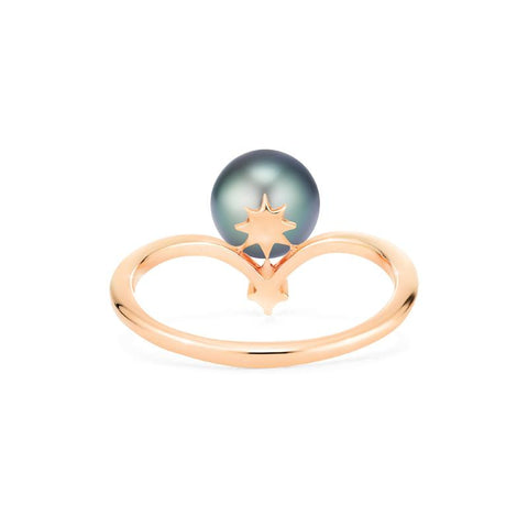 [Aisha] Moonrise Ring in Tahitian Pearl Women's Ring michelliafinejewelry   