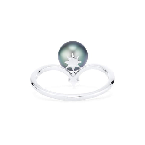 [Aisha] Moonrise Ring in Tahitian Pearl Women's Ring michelliafinejewelry   