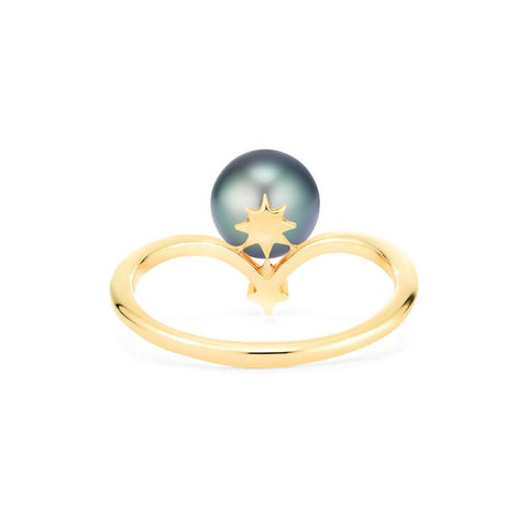 [Aisha] Moonrise Ring in Tahitian Pearl Women's Ring michelliafinejewelry   