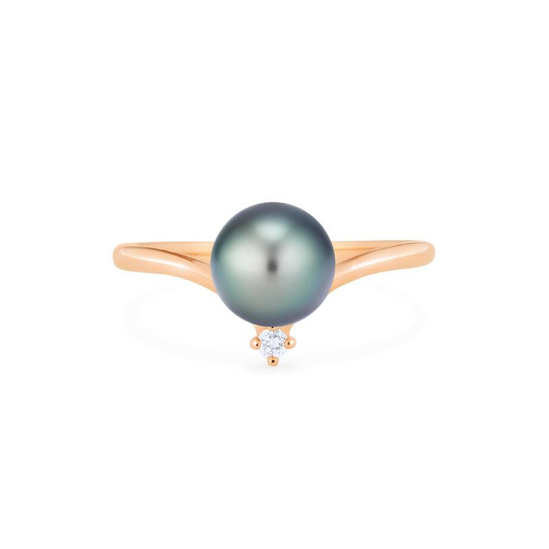 [Aisha] Moonrise Ring in Tahitian Pearl Women's Ring michelliafinejewelry   