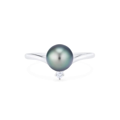 [Aisha] Moonrise Ring in Tahitian Pearl Women's Ring michelliafinejewelry   