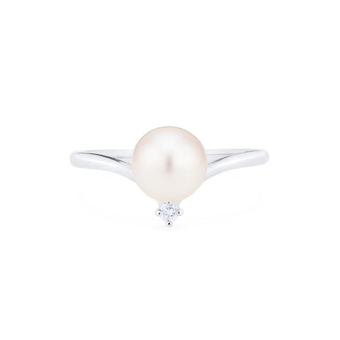 [Aisha] Moonrise Ring in Akoya Pearl Women's Ring michelliafinejewelry   