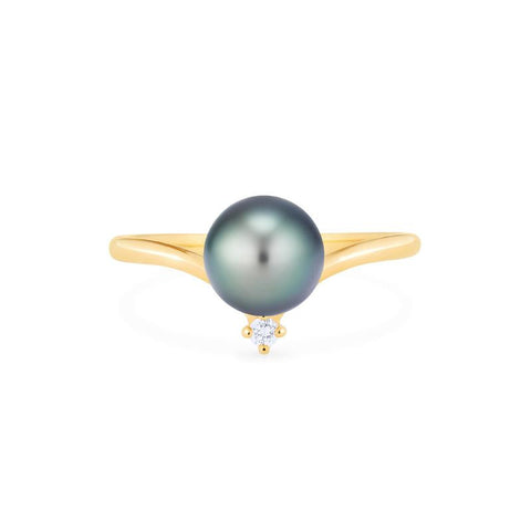 [Aisha] Moonrise Ring in Tahitian Pearl Women's Ring michelliafinejewelry   