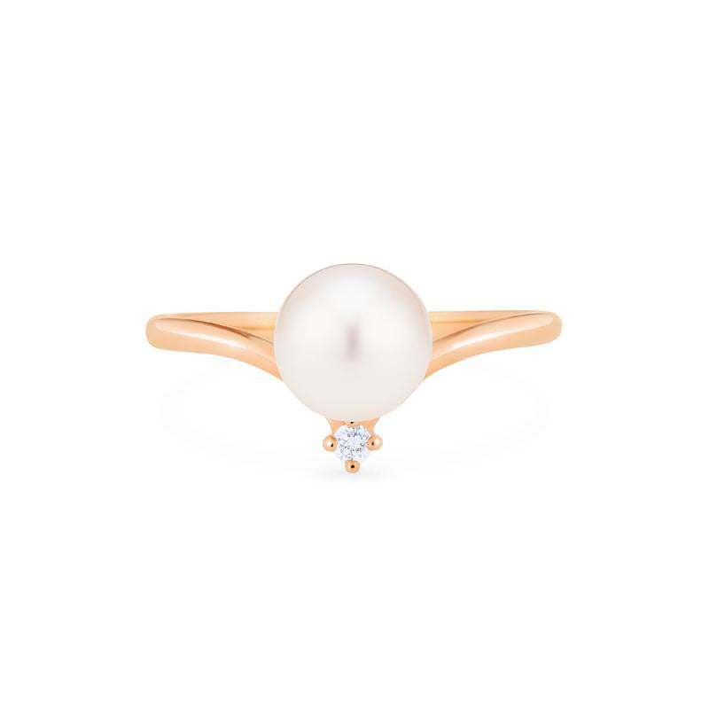 [Aisha] Ready-to-Ship Moonrise Ring in Akoya Pearl Women's Ring michelliafinejewelry   