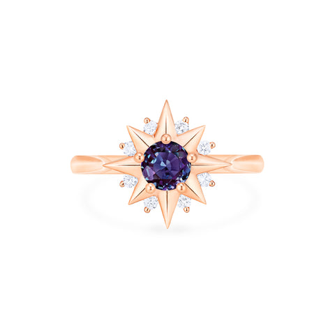 [Astra] Starlight Engagement Ring in Lab Alexandrite Women's Ring michelliafinejewelry   
