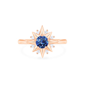 [Astra] Starlight Ring in Lab Blue Sapphire Women's Ring michelliafinejewelry   