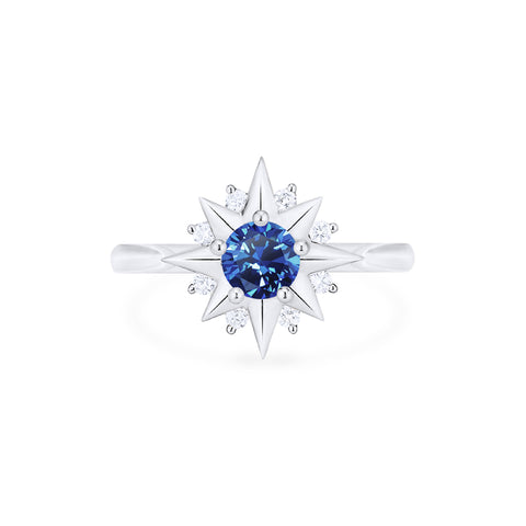 [Astra] Starlight Ring in Lab Blue Sapphire Women's Ring michelliafinejewelry   