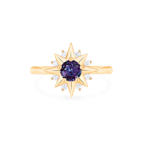 [Astra] Starlight Engagement Ring in Lab Alexandrite Women's Ring michelliafinejewelry   