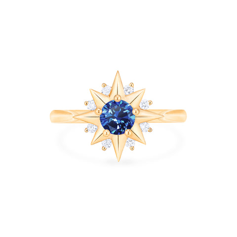 [Astra] Starlight Ring in Lab Blue Sapphire Women's Ring michelliafinejewelry   