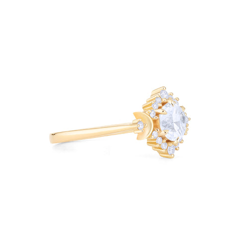 [Selene] Moon Goddess Engagement Ring in Diamond / Moissanite Women's Ring michelliafinejewelry