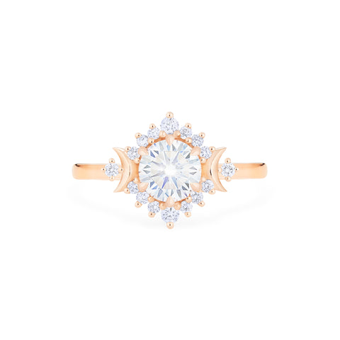 [Selene] Moon Goddess Engagement Ring in Diamond / Moissanite Women's Ring michelliafinejewelry