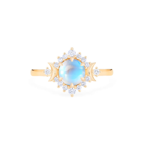 【wingbling】Moonstone Selene Selene | Moon Goddess Engagement Ring in Moonstone