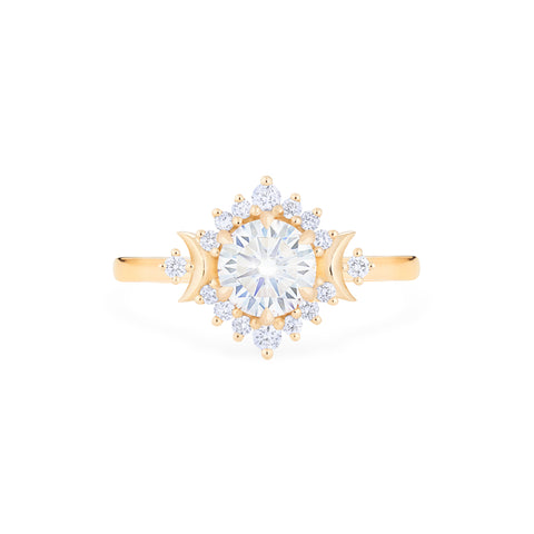 [Selene] Moon Goddess Engagement Ring in Diamond / Moissanite Women's Ring michelliafinejewelry