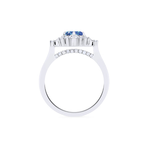 [Selene] Moon Goddess Engagement Ring in Blue Sapphire Women's Ring michelliafinejewelry   