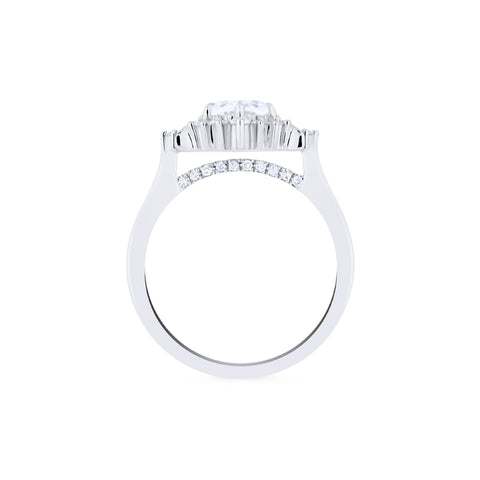 [Selene] Moon Goddess Engagement Ring in Diamond / Moissanite Women's Ring michelliafinejewelry