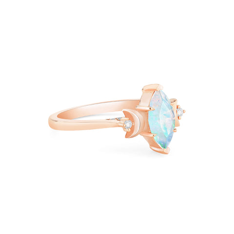 [Cressida] Moon Goddess Marquise Cut Ring in Opal Women's Ring michelliafinejewelry   