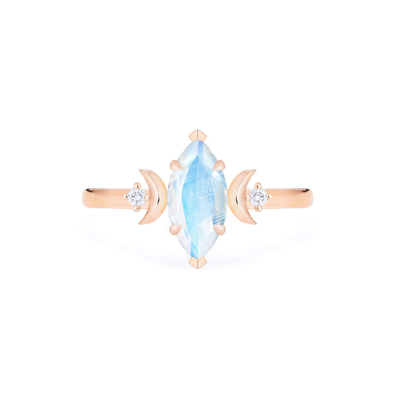 [Cressida] Moon Goddess Marquise Cut Ring in Moonstone Women's Ring michelliafinejewelry   