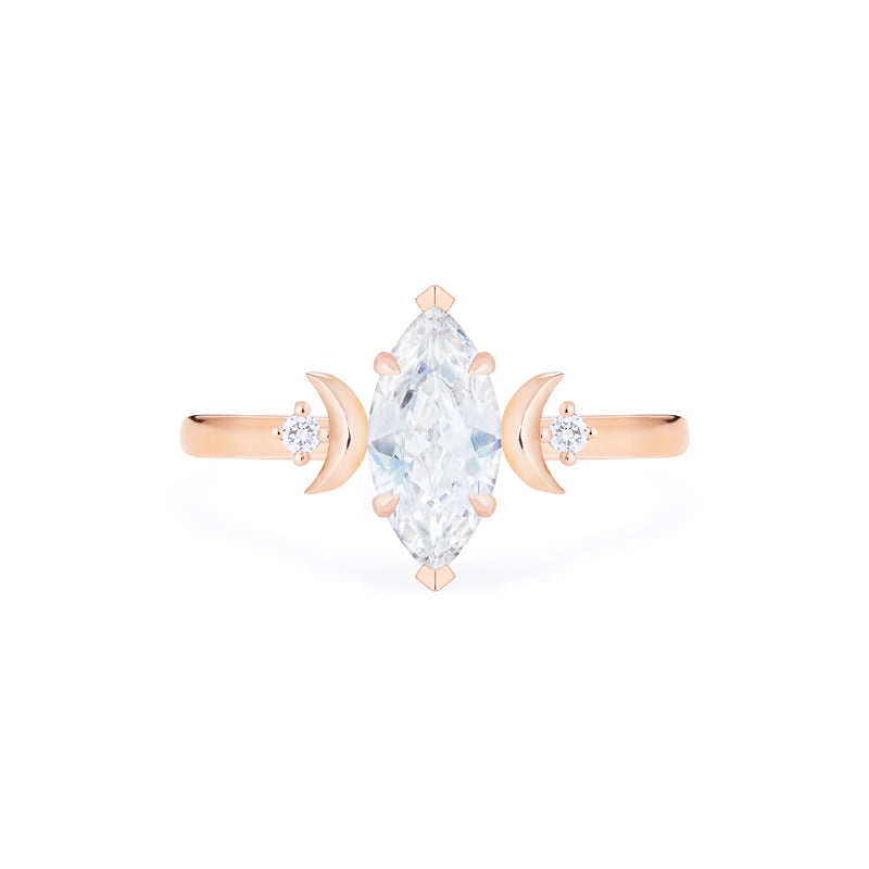 [Cressida] Moon Goddess Marquise Cut Ring in Moissanite / Diamond Women's Ring michelliafinejewelry   