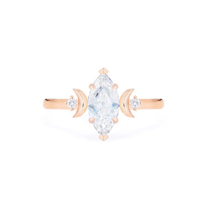 [Cressida] Moon Goddess Marquise Cut Ring in Moissanite / Diamond Women's Ring michelliafinejewelry   