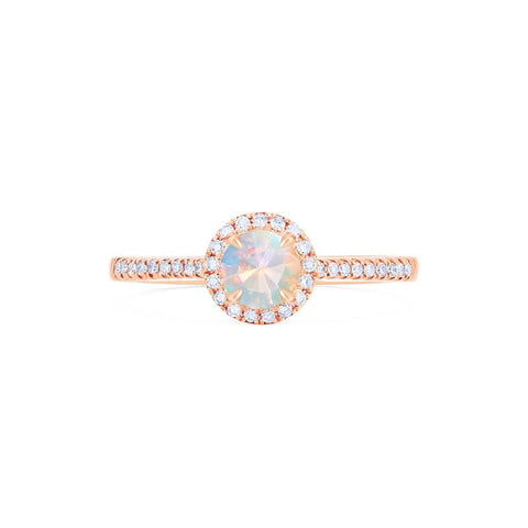 [Nova] Petite Halo Diamond Ring in Opal Women's Ring michelliafinejewelry   