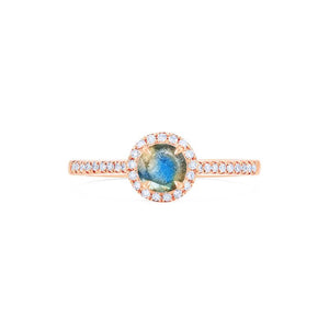 [Nova] Petite Halo Diamond Ring in Labradorite Women's Ring michelliafinejewelry   