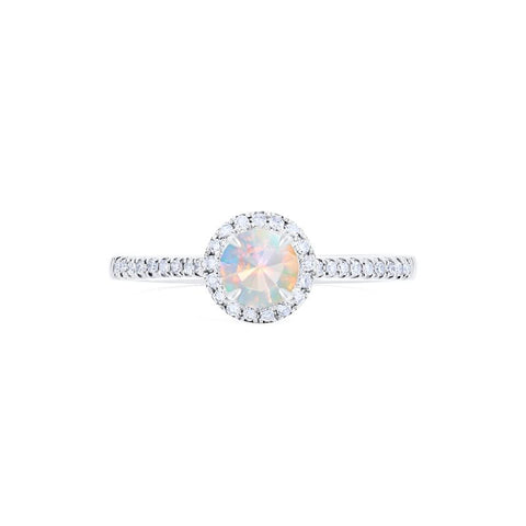 [Nova] Petite Halo Diamond Ring in Opal Women's Ring michelliafinejewelry   