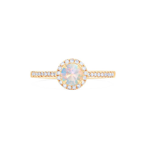 [Nova] Petite Halo Diamond Ring in Opal Women's Ring michelliafinejewelry   