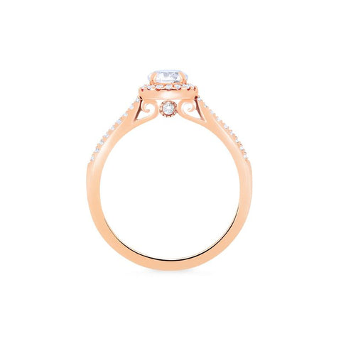 [Nova] Classic Halo Diamond Engagement Ring in Diamond / Moissanite Women's Ring michelliafinejewelry   