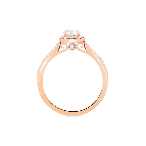 [Nova] Petite Halo Diamond Ring in Moonstone Women's Ring michelliafinejewelry   