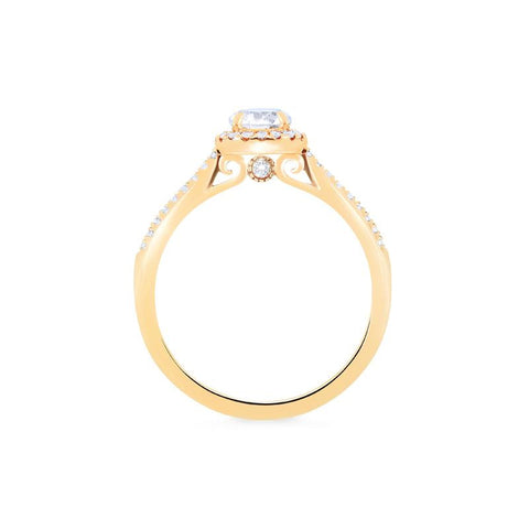 [Nova] Classic Halo Diamond Engagement Ring in Diamond / Moissanite Women's Ring michelliafinejewelry   