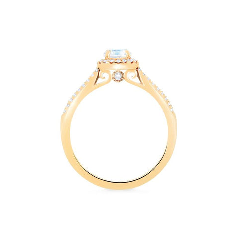 [Nova] Petite Halo Diamond Ring in Moonstone Women's Ring michelliafinejewelry   