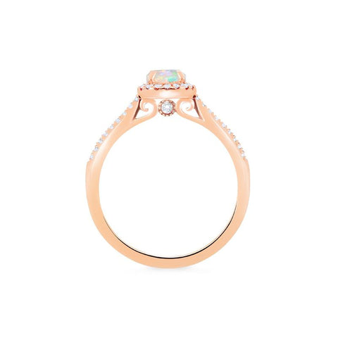 [Nova] Petite Halo Diamond Ring in Opal Women's Ring michelliafinejewelry   