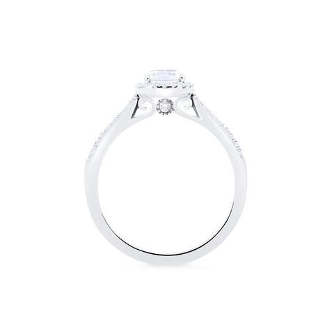 [Lenora] Classic Oval Halo Diamond Engagement Ring in Diamond / Moissanite Women's Ring michelliafinejewelry   